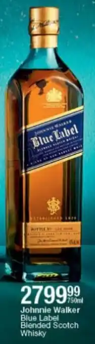 Johnnie Walker Blue Label Blended Scotch Whisky 750ml