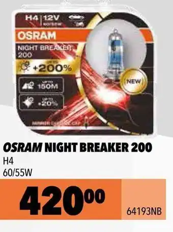 Midas Osram Night Breaker 200 H4 60/55W offer