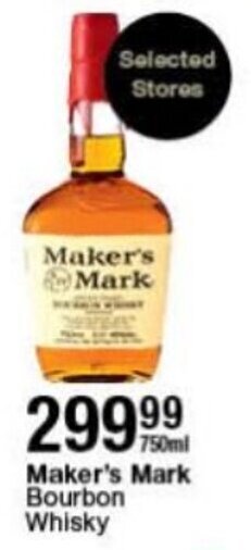 Maker's Mark Bourbon Whisky 750ml