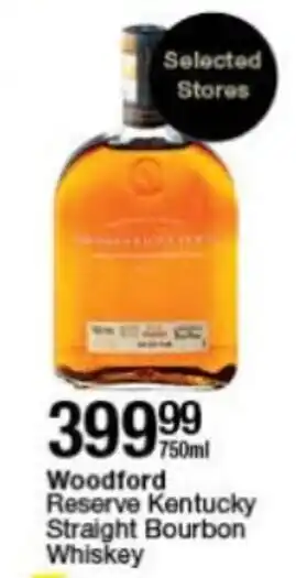 Woodford Reserve Kentucky Straight Bourbon Whiskey 750ml