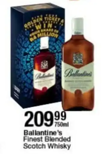 Checkers Liquor Shop Ballantine's Finest Blended Scotch Whisky 750ml offer
