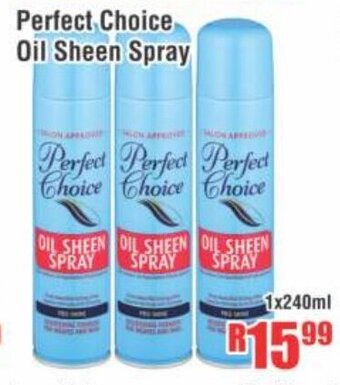 Devland Cash And Carry Perfect Choice Oil Sheen Spray 1x240ml offer