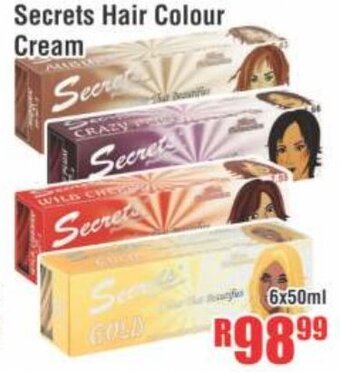 Devland Cash And Carry Secrets Hair Colour Cream 6x50ml offer