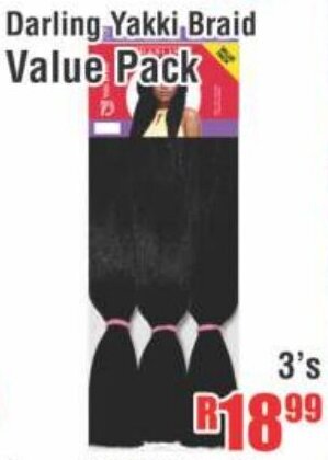 Devland Cash And Carry Darling Yakki Braid Value Pack 3's offer