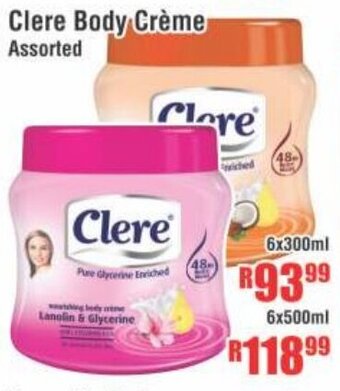 Devland Cash And Carry Clere Body Crème 6x300ml offer