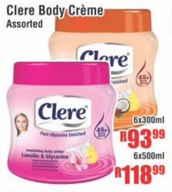 Devland Cash And Carry Clere Body Crème 6x500ml offer