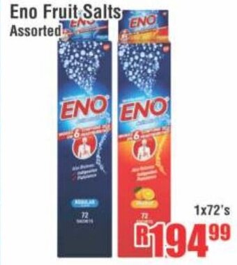 Devland Cash And Carry Eno Fruit Salts 1x72's offer