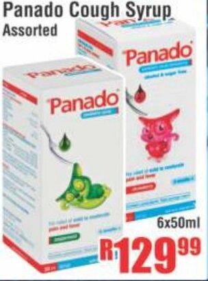 Devland Cash And Carry Panado Cough Syrup 6x50ml offer