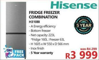 Tafelberg Furnishers Hisense Fridge Freezer Combination offer