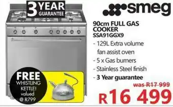 Tafelberg Furnishers Smeg 90cm Full Gas Cooker offer