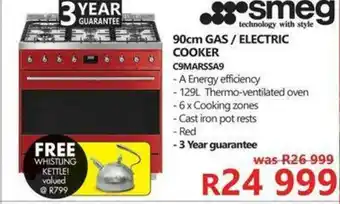 Tafelberg Furnishers Smeg 90cm Full Gas/Electric Cooker offer