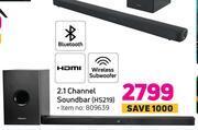 Game Hisense 2.1 channel soundbar hs219 offer