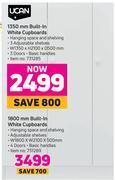 Game Ucan 1350mm built in white cupboards offer