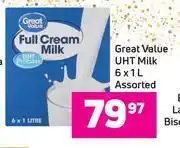Game Great value uht milk assorted-6 x 1l offer