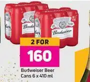 Game Budweiser beer cans-for 2 x 6 x 410ml offer