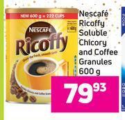 Game Nescafe ricoffy soluble chicory & coffee granules-600g offer