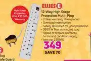 Game Ellies 12 way high surge protection multi plug offer