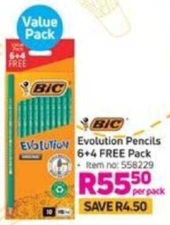 BIC Evolution Pencils 6+4 Free Pack