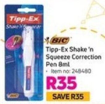 Game BIC Tipp-Ex Shake 'n Squeeze Correction Pen 8ml offer