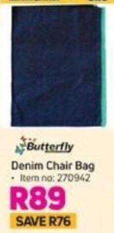 Butterfly Denim Chair Bag