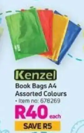 Game Kenzel Book Bags A4 Assorted Colours offer