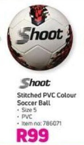 Game Shoot Stitched PVC Colour Soccer Ball offer