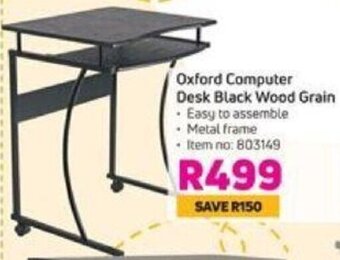 Game Oxford Computer Desk Black Wood Grain offer