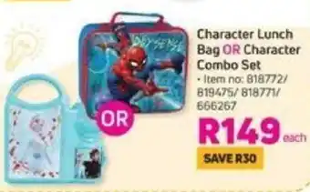 Game Character Lunch Bag or Character Combo Set offer