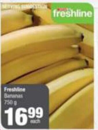 Spar Freshline Bananas 750g offer