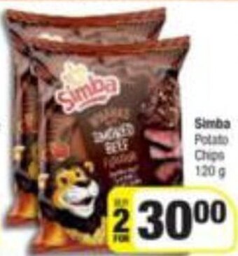 Spar Simba Potato Chips 120g offer