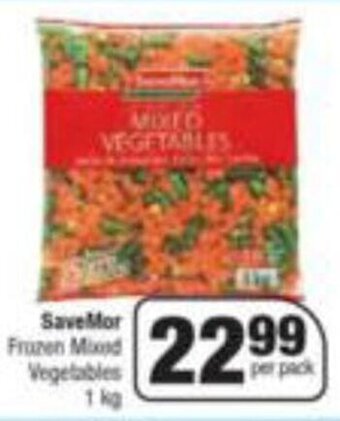 Spar SaveMor Frozen Mixed Vegetables 1kg offer