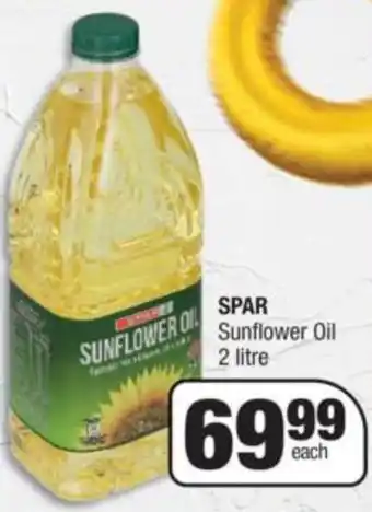 Spar Spar Sunflower Oil 2 Litre offer