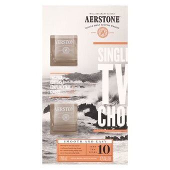 Pick n Pay Liquor Aerstone 10 year old sea cask single malt scotch whisky bottle 750ml & 2 glasses offer