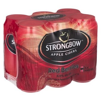 Strongbow red berries cans 440ml x 6