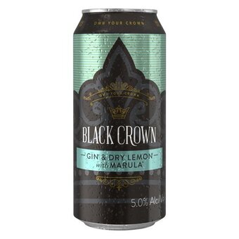 Pick n Pay Liquor Black crown dry lemon & marula can 440ml offer