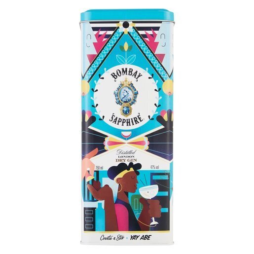 Bombay sapphire gin with stem glass gift tin 750ml offer at Pick n Pay