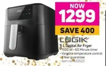 Game Logik Digital Air Fryer 5L offer