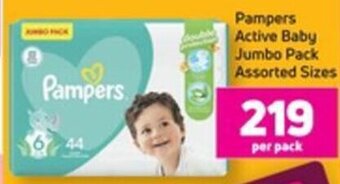 Game Pampers Active Baby Jumbo Pack Assorted Sizes offer