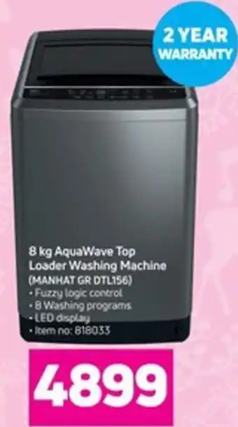 Game AguaWater Top Loader Washing Machine 8kg offer