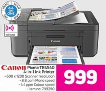 Game Canon Pixma TR4540 4 -in-1 Ink Printer offer