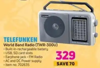 Game Telefunken World Band Radio offer