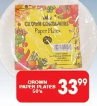 Giant Hyper Crown Paper Plates 50's offer