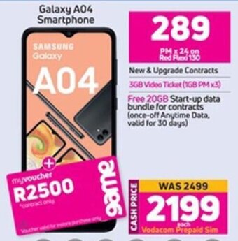 Game Samsung Galaxy A04 Smartphone offer