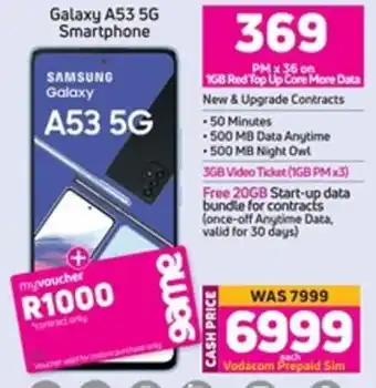 Game Samsung Galaxy A53 5G Smartphone offer