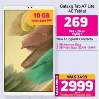 Game Galaxy Tab A7 Lite 4G Tablet offer