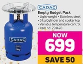 Game Cadac Empty Budget Pack offer