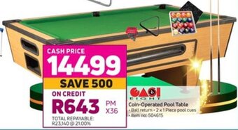 Game Coin-Operated Pool Table offer
