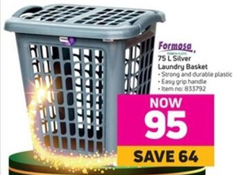 Game Formosa 75L Silver Laundry Basket offer