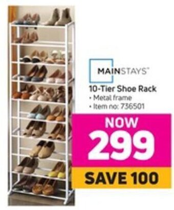Game 10-Tier Shoe Rack offer