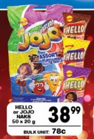Giant Hyper Hello or Jojo Naks 50 x 20g offer